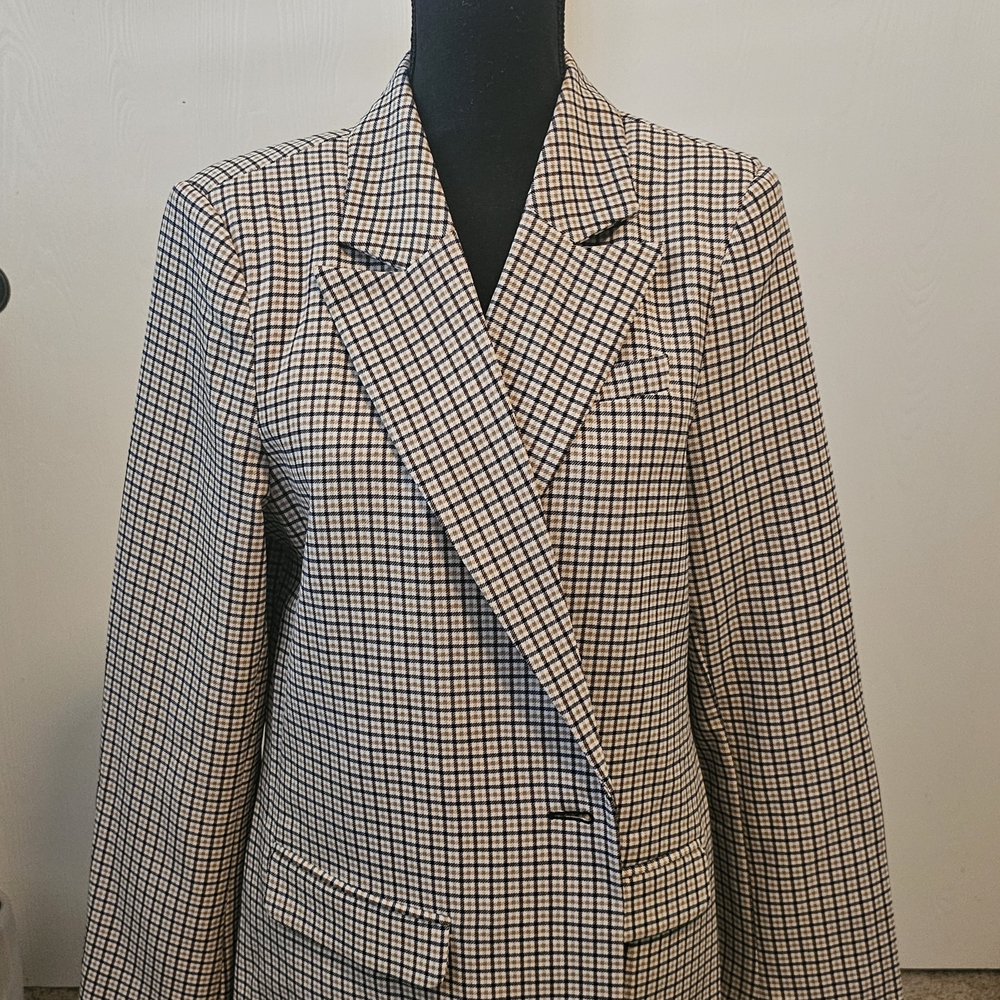 Women's Checkered Blazer